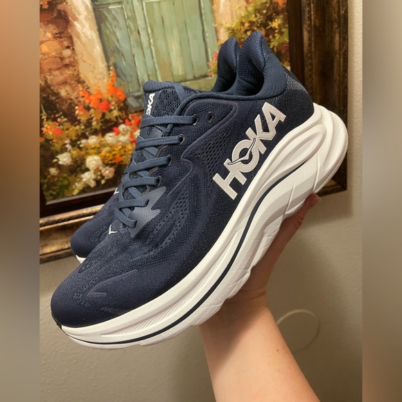 HOKA Clifton 10 Shoes  Navy/White - Picture 12 of 16